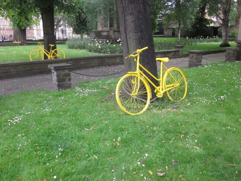 yellow bicycle