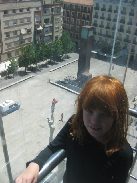 Cielo in the glass elevator