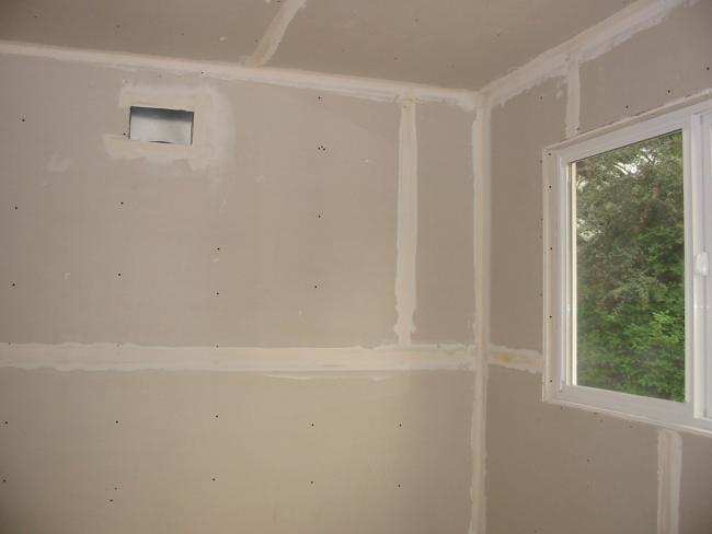 more drywall, with window