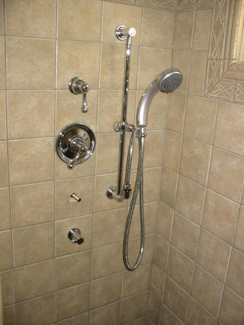 shower head and controls
